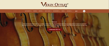 Music business website design example